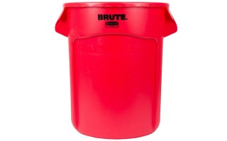 Basurero Plastico Rubbermaid Brute 20gal (75L) S/T Rojo