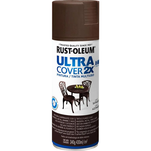 Pintura en Aerosol Rust-Oleum Ultra Cover 2X Marrón Satin