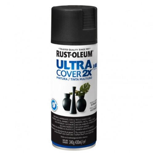 Pintura en Aerosol Rust-Oleum Ultra Cover 2X Negro Satin