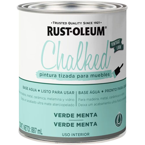 Pintura Rust-Oleum Chalked Tiza Verde Menta 887ml