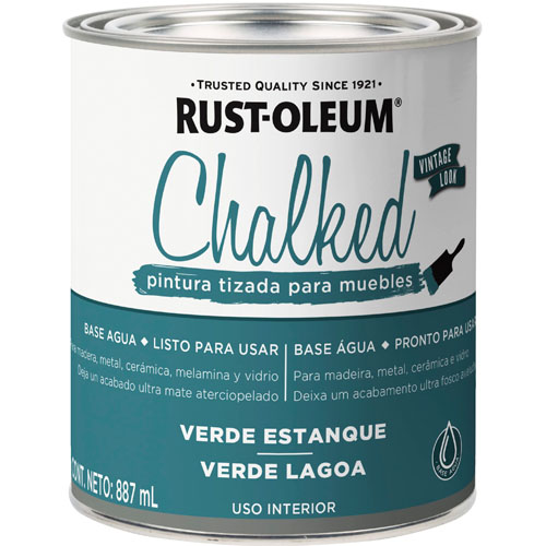 Pintura Rust-Oleum Chalked Tiza Verde Petróleo 887ml