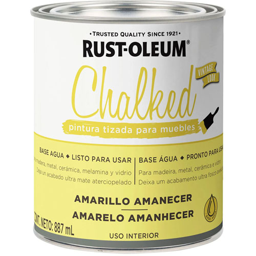 Pintura Rust-Oleum Chalked Tiza Amarillo 887ml