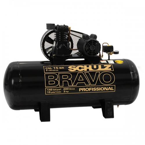 Compresor de Aire Schulz Bravo CSL15BR 200L 140psi 3HP