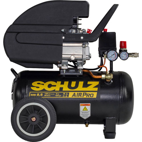 Compresor de Aire Schulz AirPro 25L 120psi 1500W 2Hp