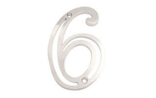 Numero Residencial Silvana 95745 12cm Niquelado Nº6 Numero Residencial Silvana 95745 12cm Niquelado Nº6