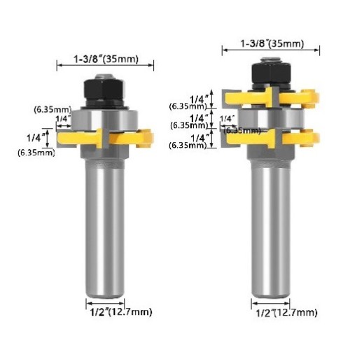 Fresa para Encastre 32292 1/2'' 35mm 2pzs