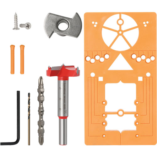 Mecha Forstner y Plantilla Perforación de Bisagras 35mm