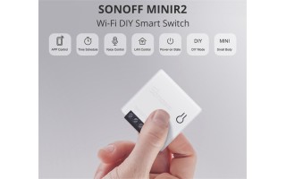 Interruptor Inteligente WiFi Sonoff MINIR2 1 Botón Blanco Interruptor Inteligente WiFi Sonoff MINIR2 1 Botón Blanco