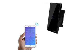 Interruptor Inteligente WiFi Sonoff T3US1C 1 Boton Negro Interruptor Inteligente WiFi Sonoff T3US1C 1 Boton Negro