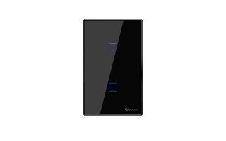 Interruptor Inteligente WiFi Sonoff T3US2C 2 Botones Negro Interruptor Inteligente WiFi Sonoff T3US2C 2 Botones Negro