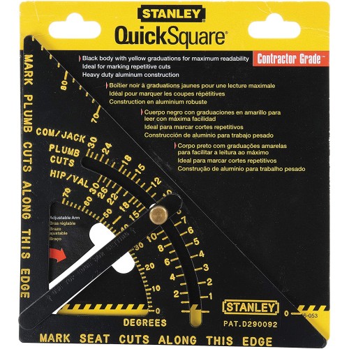 Escuadra Ajustable Stanley QuickSquare 46-053 Aluminio