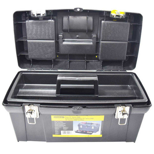 Caja de Herramientas Stanley 19" Gancho Metalico c/ Bandeja Gavetero