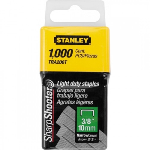 Grapas Stanley TRA206T Uso Ligero 10mm (3/8") 1000u