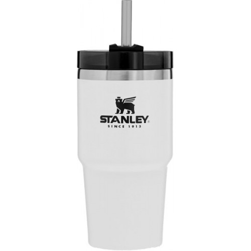 Vaso Térmico con Pajita Stanley Adventure 591ml Blanco