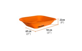 Carretilla Truper 11740 65L Rueda Neumática Naranja