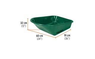 Carretilla Truper 11761 70L Angosta Rueda Inflable Verde
