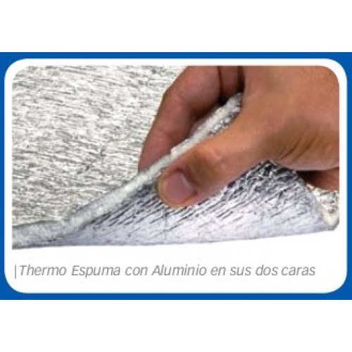 Aislante Termico TecnoEspuma Poliuretano y doble Aluminio 5mm 1x20m