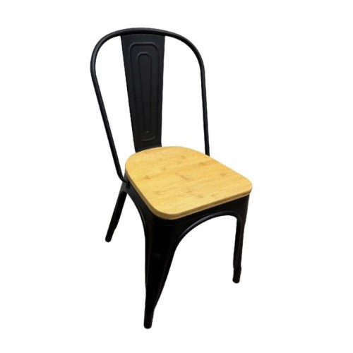 Silla Tenyale Tolix T-5816-4 Plástico y Metal Negro