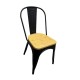 Silla Tenyale Tolix T-5816-4 Plástico y Metal Negro