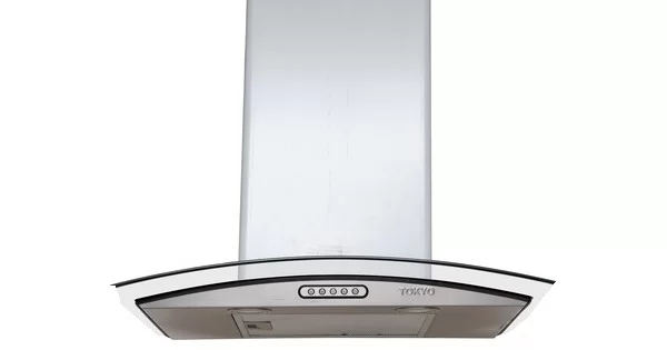 CAMPANA DE COCINA INOX TOKYO SITA 4HORNALLAS VIDRIO CURVO 60CM 220V - Sansei