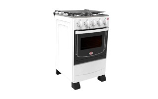 Cocina a Gas Tokyo Dallas 4H Mesada Inox. Blanco