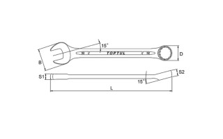 Llave Combinada Plana Toptul AAEB 34mm Llave Combinada Plana Toptul AAEB 34mm