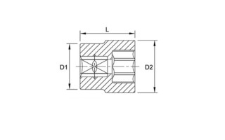 Llave Tubo Hex. Toptul BAEA enc.3/8" 23mm Llave Tubo Hex. Toptul BAEA enc.3/8" 23mm