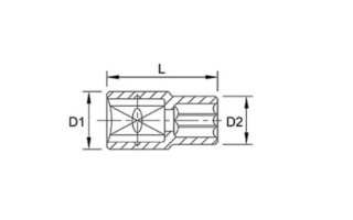 Llave Tubo Hex. Toptul BAEA enc.1/2" 10mm