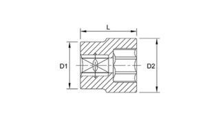 Llave Tubo Hex. Toptul BAEA enc.1/2" 25mm Llave Tubo Hex. Toptul BAEA enc.1/2" 25mm