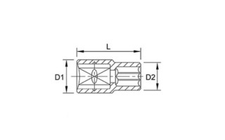 Llave Tubo Hex. Toptul BAEA enc.3/4" 24mm