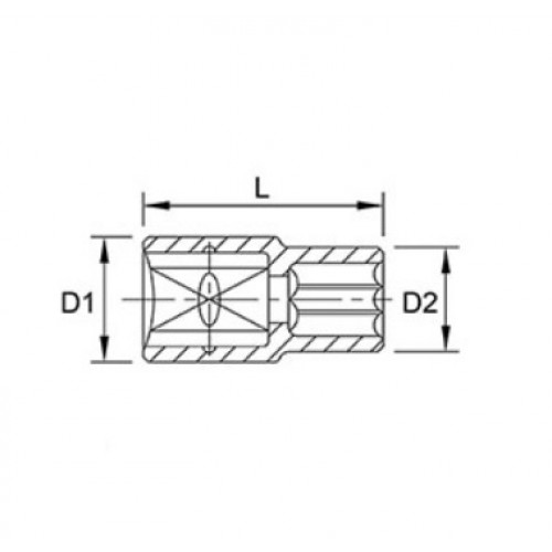 Llave Tubo Hex. Toptul BAEA enc.3/4" 24mm