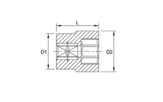 Llave Tubo Hex. Toptul BAEA enc.3/4" 29mm
