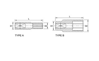 Llave Tubo Hex. Largo Toptul BAEE enc.1/2" 30mm