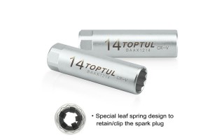 Llave Tubo Bujia Toptul BAAX enc.3/8" 14mm con Clip Llave Tubo Bujia Toptul BAAX enc.3/8" 14mm con Clip