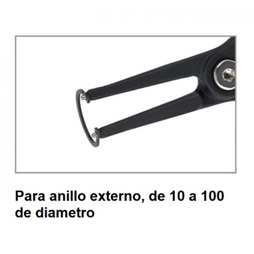 Pinza p/ Seguro Toptul DCBB Externo Recto 7" 19-60mm