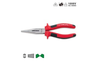 Pinza Punta Fina Aislada Toptul DGBB 1000V 8" Pinza Punta Fina Aislada Toptul DGBB 1000V 8"