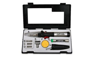 Soldador a Gas Butano Toptul EGAE con Accesorios 8pzs