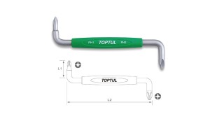 Destornillador Angular Cruz Toptul FBKA PH1xPH2 Destornillador Angular Cruz Toptul FBKA PH1xPH2