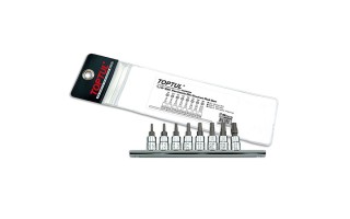 Puntas Penta Seguro Toptul GAAG enc.1/2" 100mm 8pzs Puntas Penta Seguro Toptul GAAG enc.1/2" 100mm 8pzs