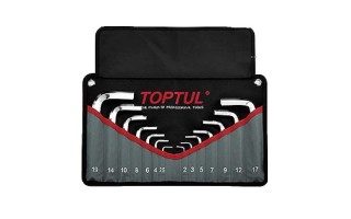 Llaves Hex. Allen Toptul GPAQ mm 14pzs 2-19mm Llaves Hex. Allen Toptul GPAQ mm 14pzs 2-19mm