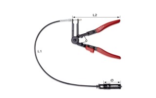 Extractor de Abrazaderas Flexible Toptul JDAM 630mm Extractor de Abrazaderas Flexible Toptul JDAM 630mm