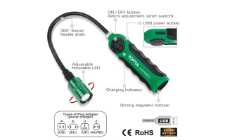 Lampara de Taller Toptul JJAT LED 280lm Recargable Lampara de Taller Toptul JJAT LED 280lm Recargable