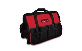  Bolsa de herramientas portátil, bolsa de herramientas portátil  de poliéster 600D, bolsa de herramientas para electricista, diseño de  cremallera, bolsa de herramientas portátil pequeña bolsa de almacenamiento  (rojo) : Herramientas y
