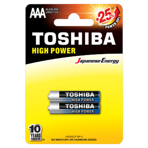 Pilas Toshiba High-Power Alcalinas AAA LR03 x2u