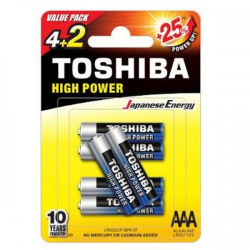 Pilas Toshiba High-Power Alcalinas AAA LR03 x6u