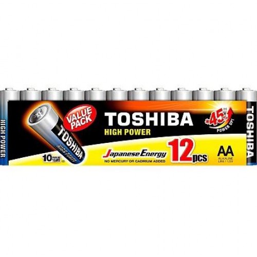 Pilas Toshiba High-Power Alcalinas AA LR6 x12u