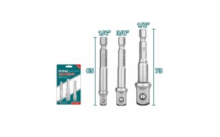 Adaptadores Total TAC273651 hex.1/4'' 3/8" 1/2" 3pzs Adaptadores Total TAC273651 hex.1/4'' 3/8" 1/2" 3pzs