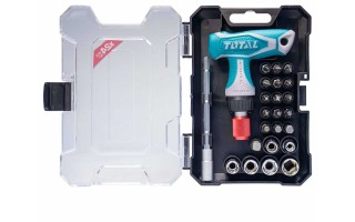 Destornillador y Puntas Tubo Total TACSD Mango T 24pzs Destornillador y Puntas Tubo Total TACSD Mango T 24pzs