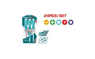 Destornilladores y Puntas Bits Total TACSD 24pzs Destornilladores y Puntas Bits Total TACSD 24pzs
