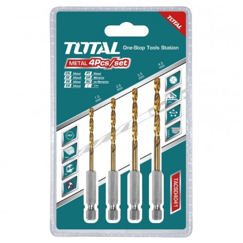 Mechas para Metal Total TACSD4041 HSS 1,5-4mm 4pzs